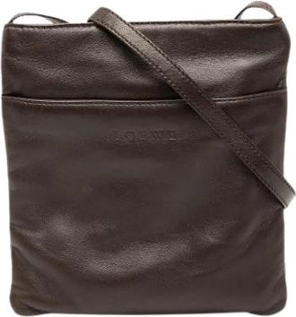 Loewe Pre-owned Crossbody Bag - Dames - Vintage Schoudertas - Bruin - ONE Size - Leer - Vintage