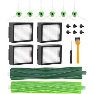OEM Repuestos Para Aspiradoras Irobot Roomba I7 I7+ I3 I3+ I4 I4+ I6 I6+ J7 J7+ I8 I8+ E5 E6, Accesorios De Cepillo De Repuesto Para Roomba, 4 Filtros, 6 