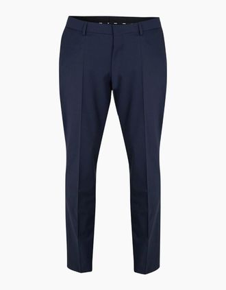 HUGO BOSS Mens Mens H Leon Mm C 224 10245447 01 Straight Leg Trousers - Navy - Size: 42W r