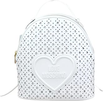 Love Moschino Traforato Zaino - Dames - Rugzakken - Wit - ONE Size - Tassen