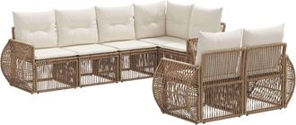 vidaXL Conjunto De Sof&aacute;s De Jard&iacute;n 7 Uds. 7-n&uacute;mero De Plazas Vidaxl