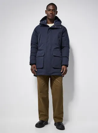 Le 31 Mens Water-repellent recycled down Parka Jacket RE:DOWN