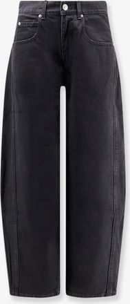 Isabel Marant Pantaloni Oriane in black denim - ISABEL MARANT - gender_Woman