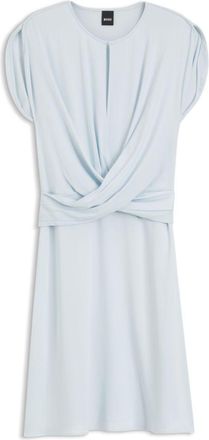 BOSS Keyhole-neckline dress with wrap detail