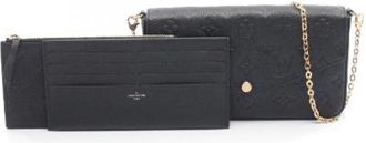 Louis Vuitton Pre-owned Pochette Felicie Monogram Empreinte Schoudertas - Dames - Vintage Clutch - Zwart - ONE Size - Leer - Vintage
