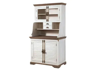 Massivmoebel24 Buffet In Legno Di Mango 106x60x196 Laccato Bianco Toulouse 104