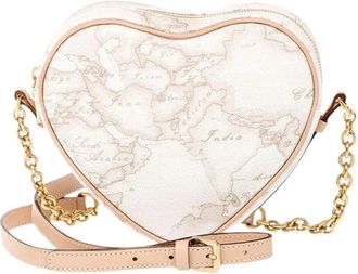 Alviero Martini 1A Classe Tracolla a Cuore D012 - Dames - Schoudertassen - Wit - ONE Size - Katoen - Tassen