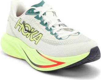 Hoka One One Mach 7 Running Shoe in Frost /Neon Yuzu at Nordstrom, Size 10.5