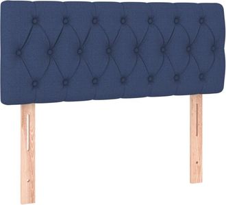 vidaXL Cabecero con led de tela azul 90x7x78/88 cm Vidaxl