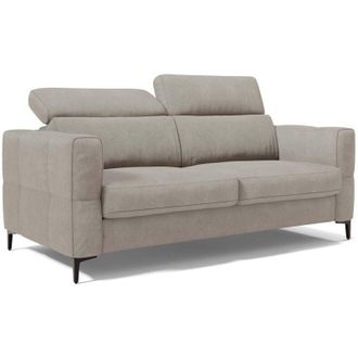 Divani.Store Gardenia Divano letto materasso alto 18 cm con poggiatesta reclinabili e rivestimento impermeabile T02 178 cm (mat. 120x197) grigio chiaro