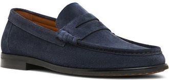 Madden Hettick Penny Loafer in Navy Suede at Nordstrom, Size 10.5