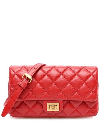 Chanel Red Aged Calfskin Leather 2.55 Reissue Flap Belt Bag Red (Authentic Pre-Loved)
