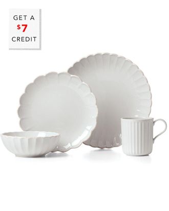 Lenox French Perle Scallop 4Pc Place Setting