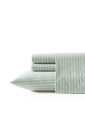 Marimekko Pikku Rasymatto Cotton Percale Sheet Set in Light Green at Nordstrom, Size Queen