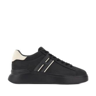 Hogan Black Calfskin Low-Top Sneakers