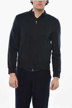 Corneliani Mock Neck Cotton Sweatshirt with Full Zip size 46