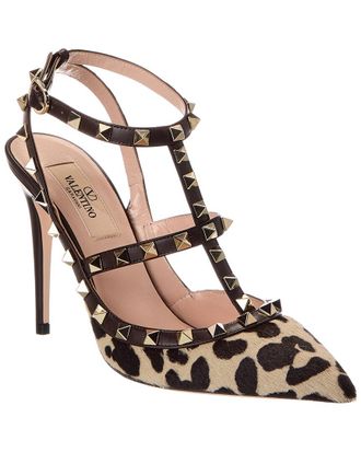 Valentino Rockstud Caged 100 Haircalf & Leather Pump