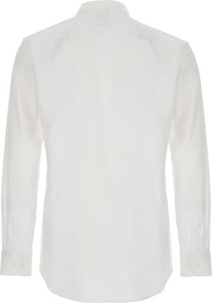 HUGO BOSS Mens Shirt With Pointed Collar White Cotton