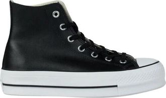 Converse Platform Leren High-Top Sneakers - Dames - Sneakers - Zwart - 36 1/2 EU - Schoenen