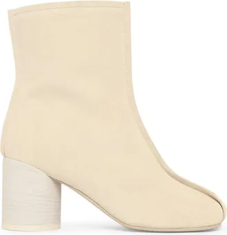 Maison Margiela Ivory Suede Ankle Boots