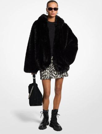 Michael Kors Oversized Faux Fur Jacket