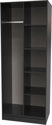 Welcome Furniture Haiti Ready Assembled Open Wardrobe - Black Matt - Welcome Furniture | TJ Hughes