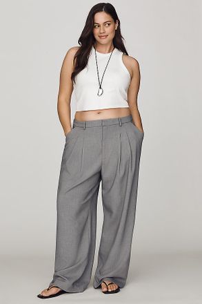 Maeve Avery Wide-Leg Pleated Trousers by Maeve Pants