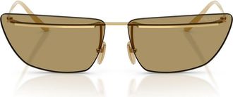 Prada 64mm Oversize Butterfly Sunglasses in Gold /Green Olive at Nordstrom