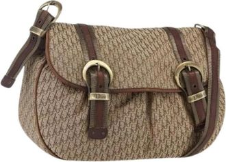 Dior Pre-owned Shoulder Bags, female, Beige, Size: ONE SIZE Pre-owned Trotter Canvas Shoulder Bag