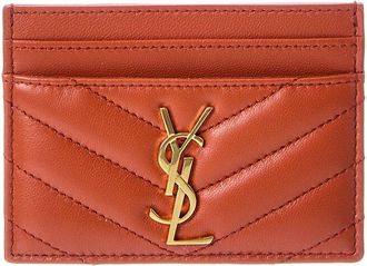 Saint Laurent Monogram Matelasse Leather Card Holder
