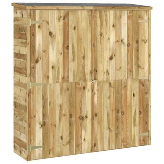 vidaXL Cobertizo De Herramientas Madera Pino Maciza 163x50x171 Cm Vidaxl