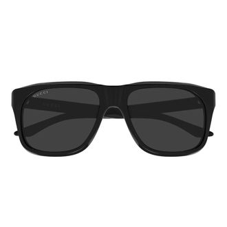 Gucci Square Frame Sunglasses - unisex - Gucci - Sunglasses - Black - 55 MM - Accessories