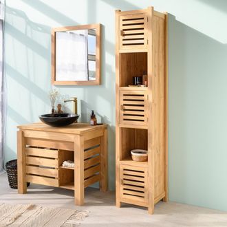 Wanda Collection Wanda Collection - Columna De Cuarto De Ba&ntilde;o De Teca Natura 2 M