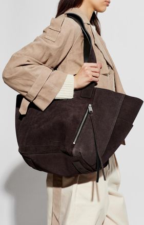 AllSaints Alba Leather Shopper Bag, Womens, Brown