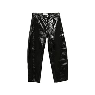 S&eacute;fr Nasedo Leren Broek - Heren - Broeken - Zwart - Maat: L Zijde