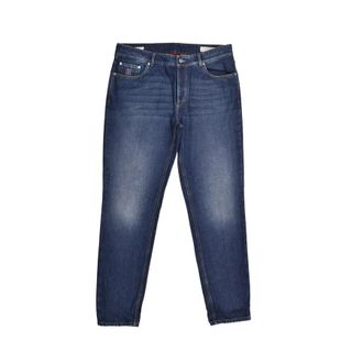 Brunello Cucinelli Dark Denim Five-Pocket Jeans, Brand Size 56 (US Size 40)