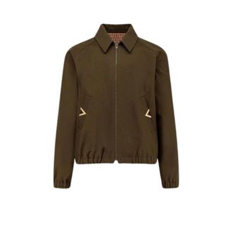 Valentino Light Jackets, male, Green, Size: XL V Gold Jacket
