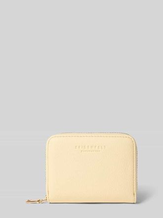 Seidenfelt Manufaktur Portemonnaie in Leder-Optik Modell Ylva in Hellgelb, Gr&ouml;&szlig;e 1