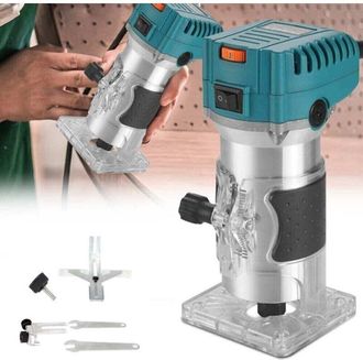 Far kit fresatrice verticale fresa con piano rifilatore pantografo legno 800W 6 8 mm