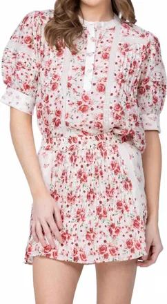 Sundays Havara Puff Sleeve Top In White
