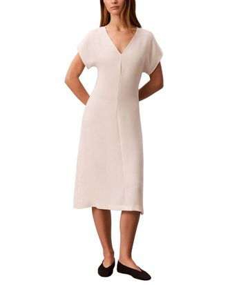 Calvin Klein Crepe Dolman Sleeve Midi Dress