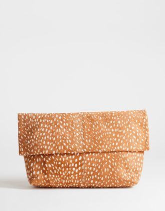 Topshop George pochette oversize con stampa cervo-Marrone