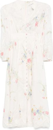 Zimmermann Beige Lucky linen midi dress