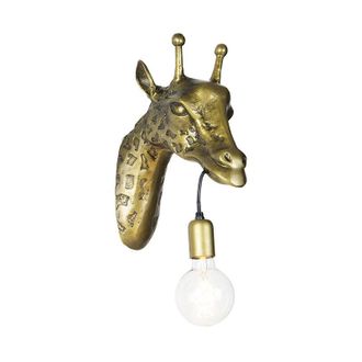 QAZQA Appliques animal giraf - Art d&eacute;co - Alluminio,Acciaio - Ottone - Alltri E27 Max. 1 x 4.9 Watt - Qazqa