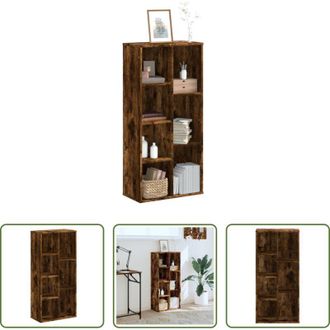 vidaXL Scaffale in legno - Libreria Rovere Fumo 50x25x105 cm in Legno Multistrato
