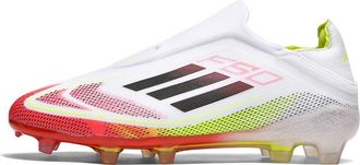 Generic Mens Teenagers Breathable Football Shoes for Field Training, Spikes -- White and Red., 6.5 UK