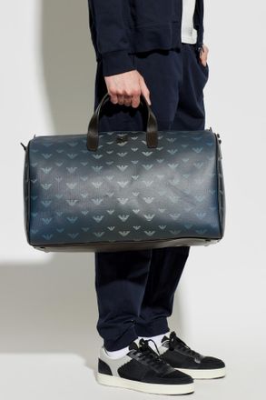 Emporio Armani Carry-on Bag With Monogram, Mens, Green