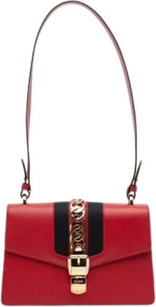 Gucci Pre-owned Shoulder Bags, female, Red, Size: ONE SIZE Pre-owned The Sylvie