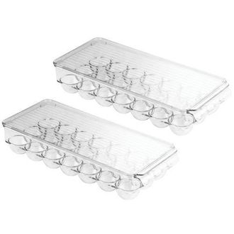 iDesign Plastic Egg Holder - Holds 21 Eggs - Set of 2 - Clear - Made in USA at Nordstrom