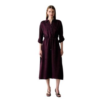 Liu Jo Flared Dress - Dames - Shirt Kleedjes - Paars - M - Kleedjes